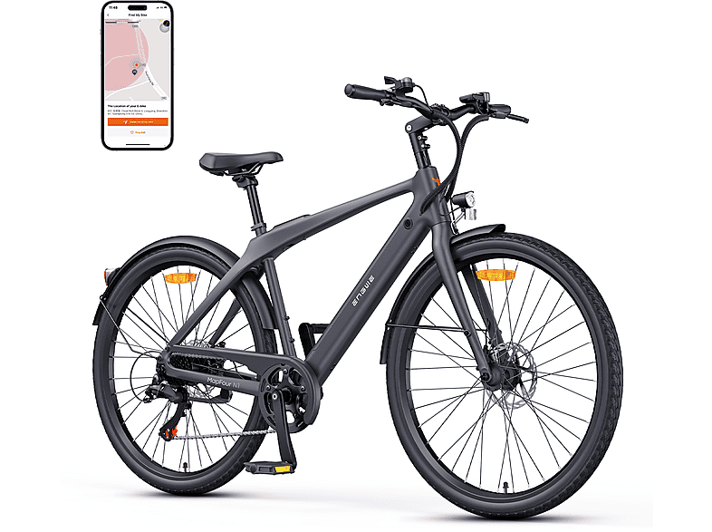 ENGWE N1 AIR Citybike (Laufradgröße: 27,5 Zoll, Unisex-Rad, Grau)