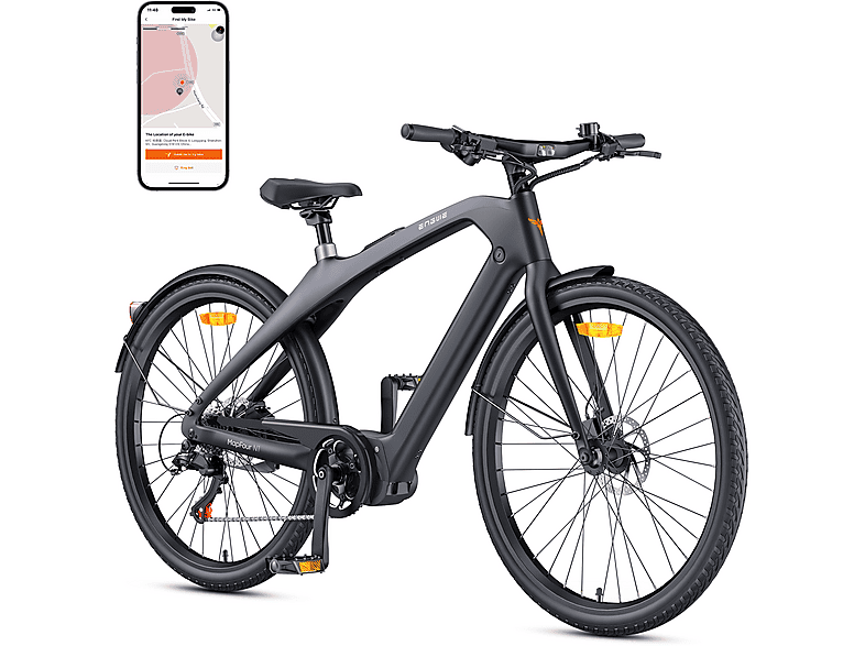 ENGWE N1 AIR PRO Citybike (Laufradgröße: 27,5 Zoll, Unisex-Rad, Grau)