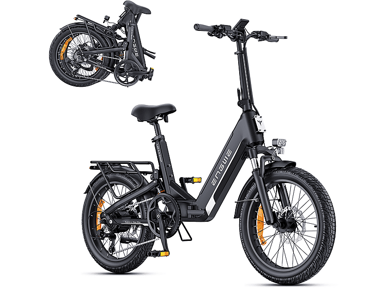 ENGWE L20 3.0 BOOST Citybike (Laufradgröße: 20 Zoll, Unisex-Rad, Schwarz)