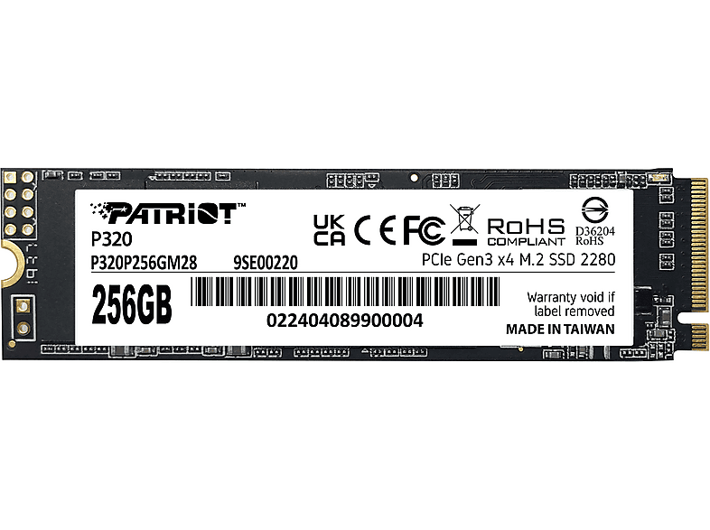PATRIOT MEMORY Memory P320, 256 GB, M.2, 256 GB, SSD, intern