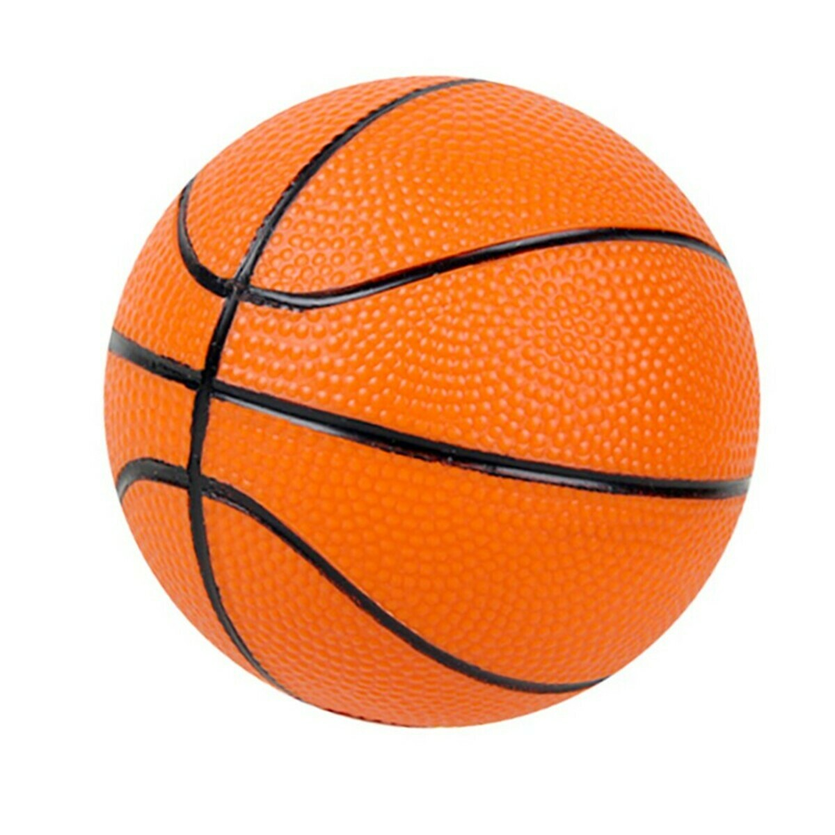 Een oranje basketbal geïsoleerd op een witte achtergrond.