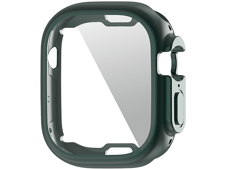 WIGENTO Shockproof Smart Watch Hülle mit PET Folie Watch Schutz Hülle (für Apple Watch Ultra 1 + 2 49mm)