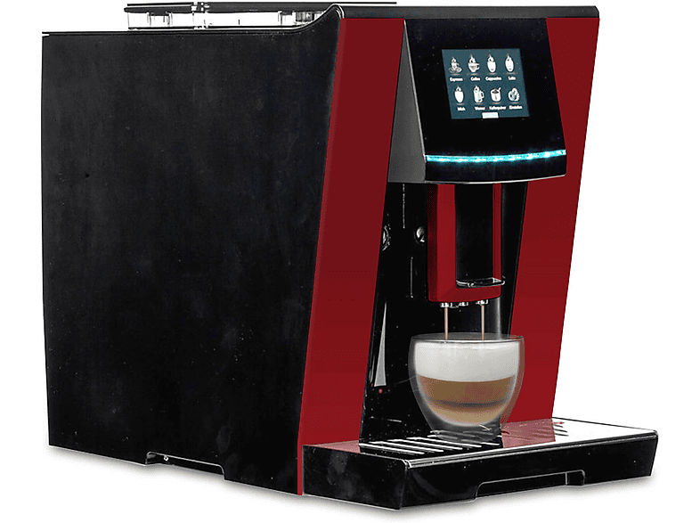 ACOPINO Vittoria red Kaffeevollautomat schwarz / rot