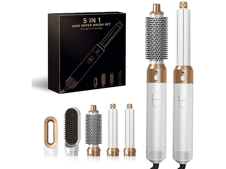 AURUM Airstyler 5 in 1 Lockenstab Haarstyler Haartrockner Weiss (1000 Watt) | MediaMarkt