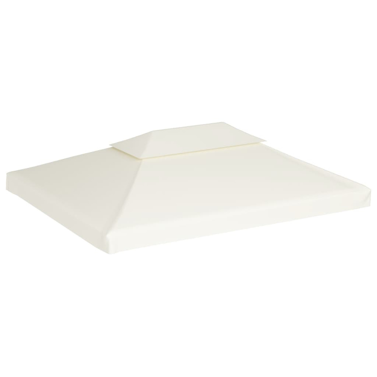 Parte superiore della tenda bianca, sfondo bianco.