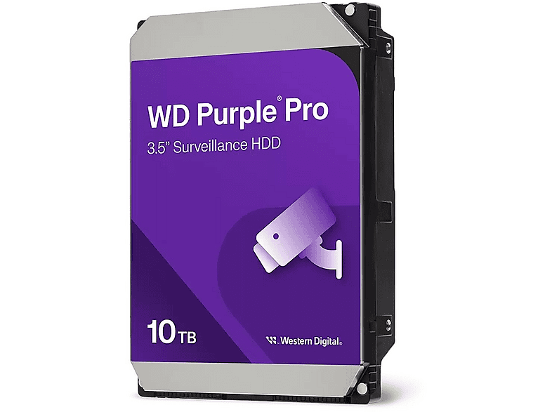 WESTERN DIGITAL WD Purple Pro Surveillance Festplatte - 10 TB, 10 TB, HDD, 3,5 Zoll, intern