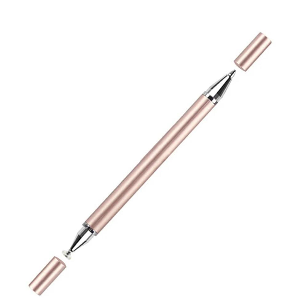Roségoldener Stift, mit beiden Enden verschlossen, isoliert auf Weiß.