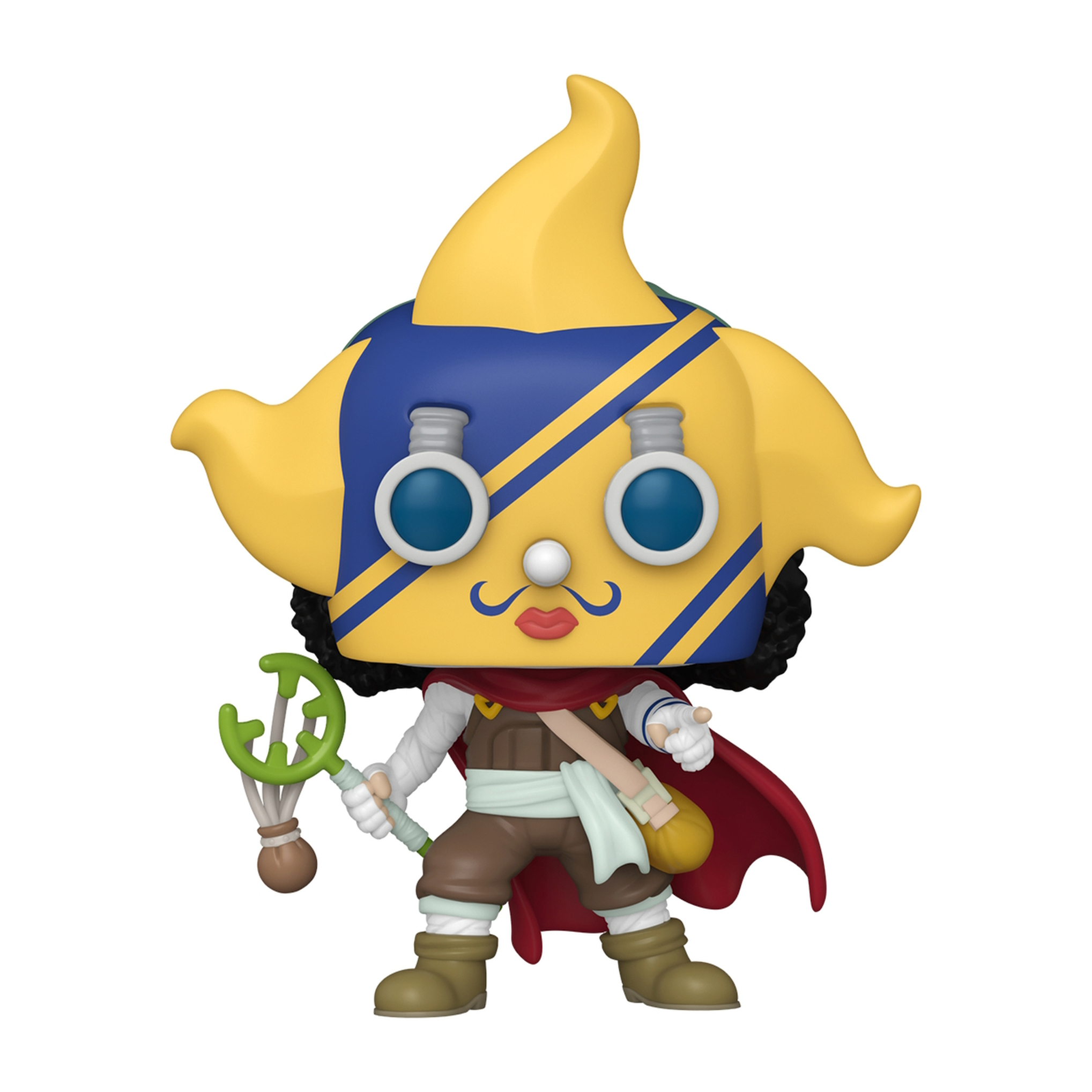Funko Pop Figur von Usopp aus One Piece, mit Stab und großem Kopf.