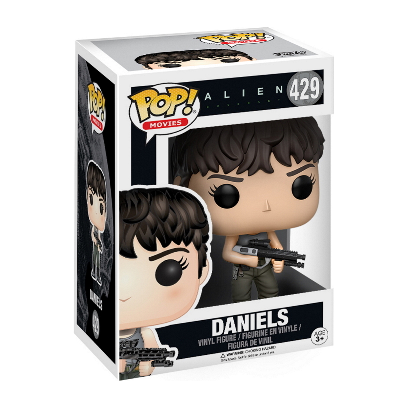 Daniels Funko Pop Box. Eine Frau mit Waffe. Aus dem Film Alien.