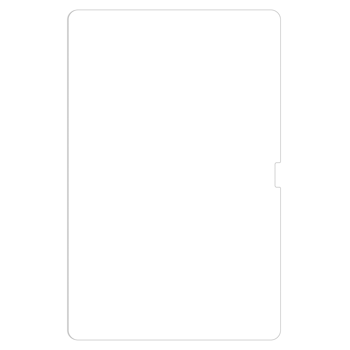 A clear screen protector on a white background.