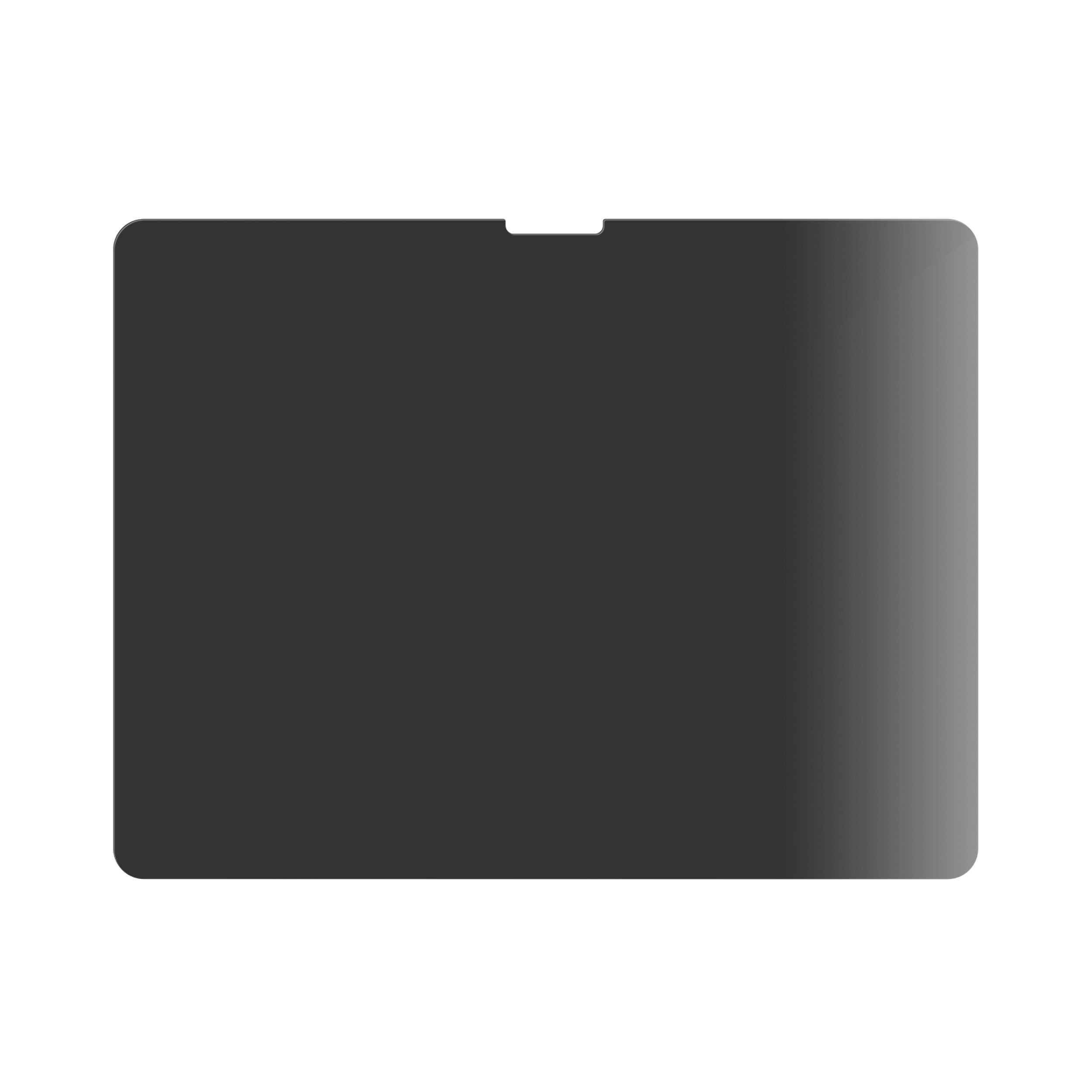 Ciemnoszara osłona ekranu na białym tle.