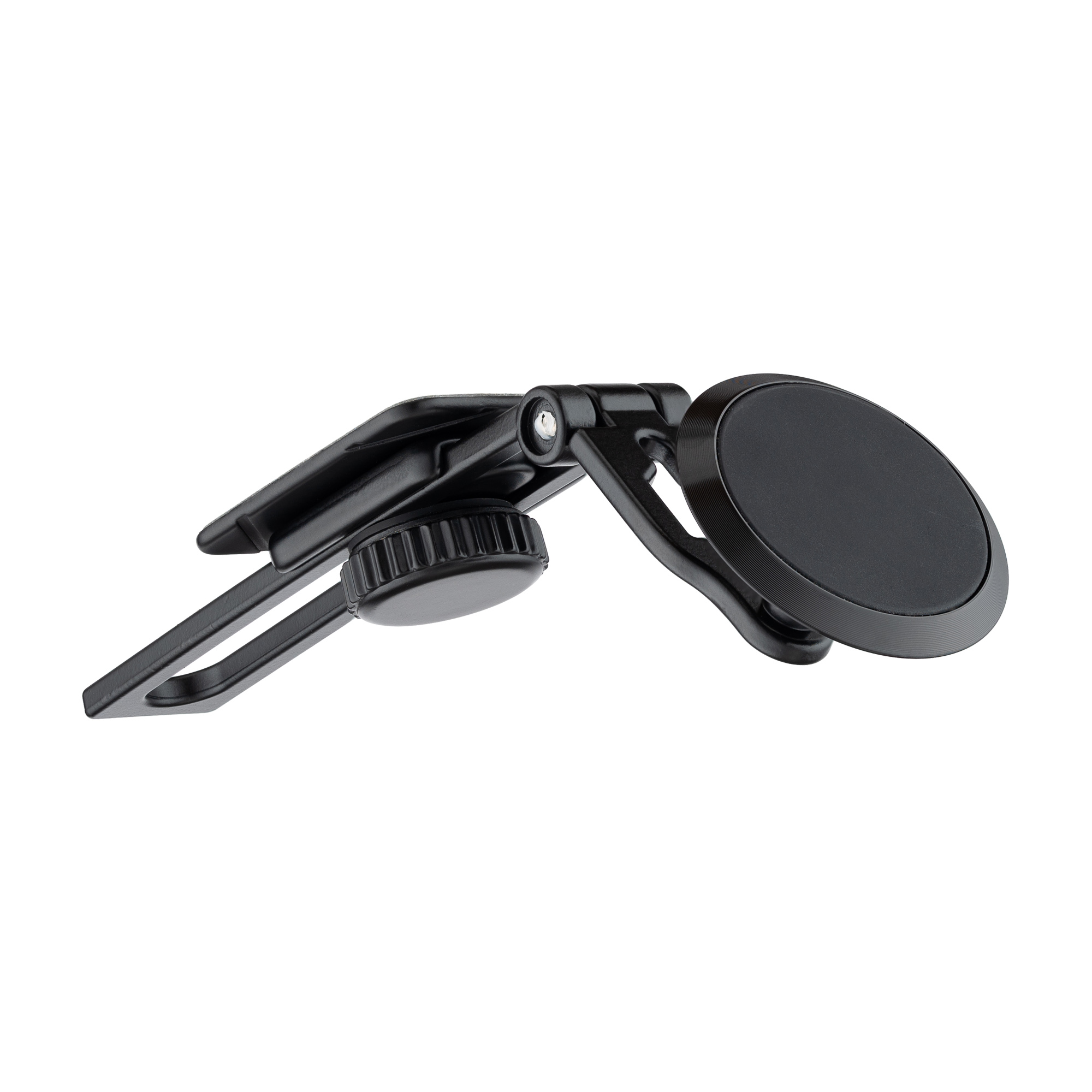 Czarne urządzenie z okrągłą głowicą.