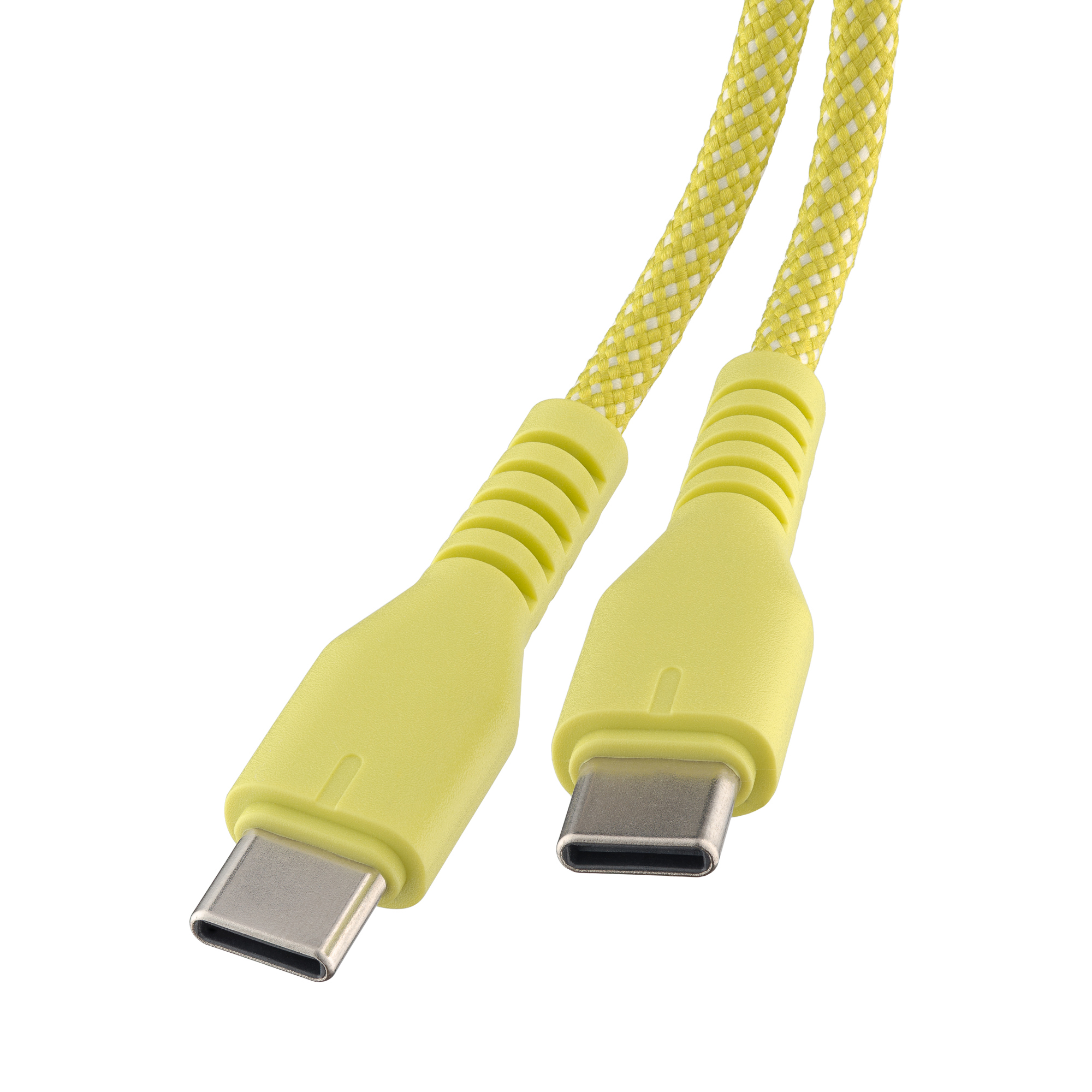 Cavi USB-C gialli con connettori.