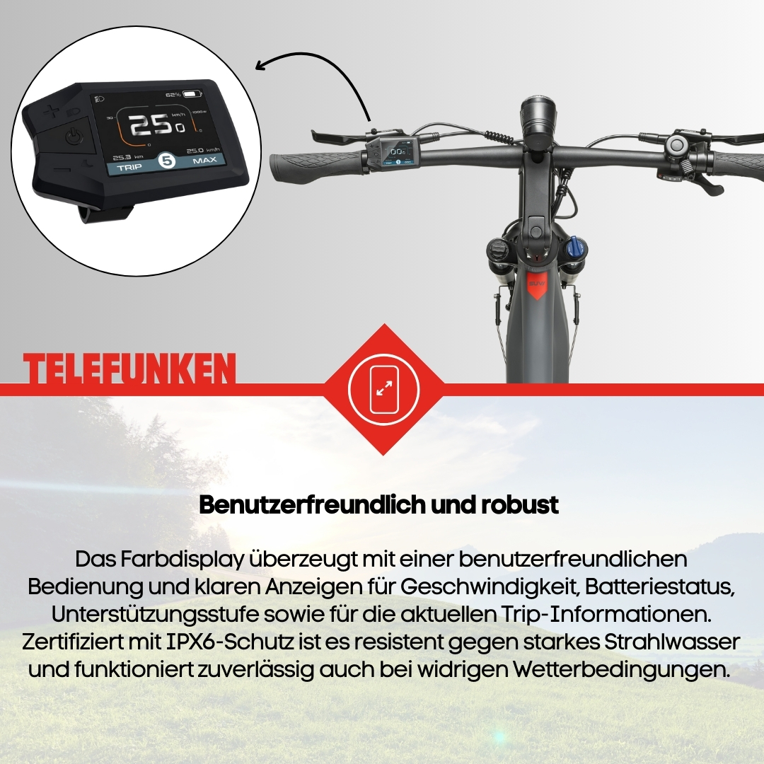 E-Bike-Display mit Text