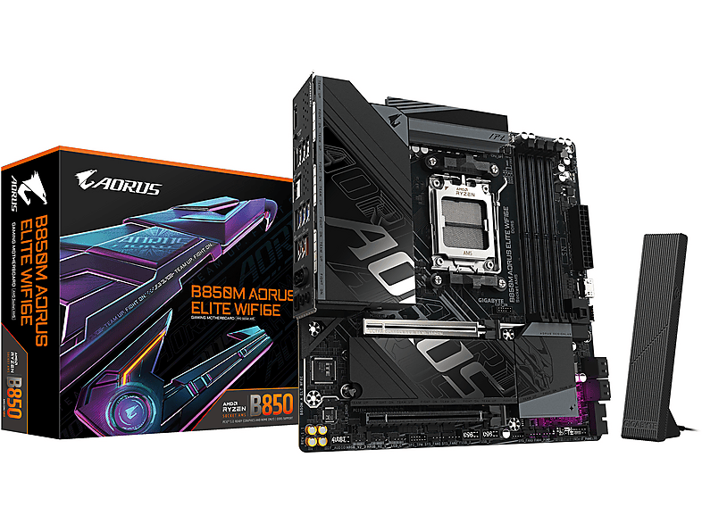 GIGABYTE A ELT WF6E 8200mhz(OC) M.2 AM5 AMD B850M DDR5 Micro ATX Anakart