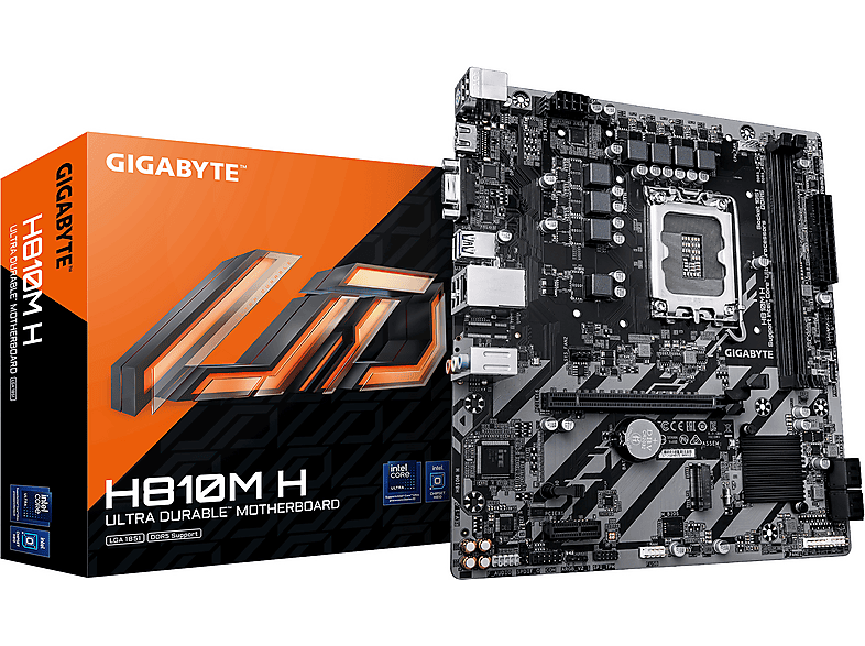 GIGABYTE H810M H DDR5 6400MHz OC M.2 VGA HDMI PCIe 4.0 Intel H810 DDR5 mATX Anakart