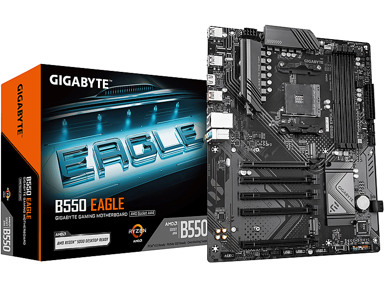 GIGABYTE B550 Eagle AMD AM4 ATX Gaming Anakart DDR4 Destekli