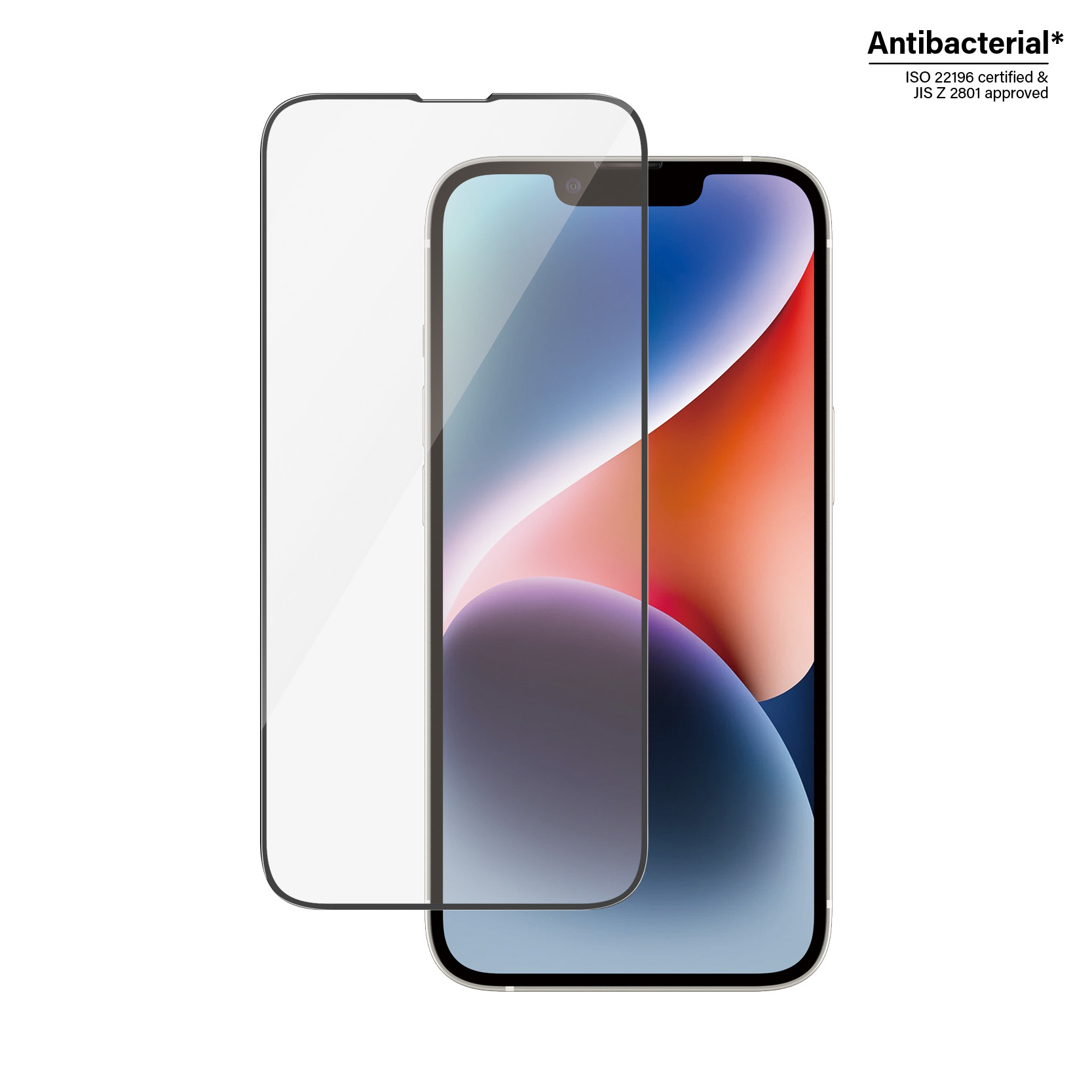 PANZERGLASS iPhone 14 | 13 | 13 Pro | Ultra-Wide Fit Tam Koruma Çerçeve Aparatlı Ekran Koruyucu Ekran Koruyucu