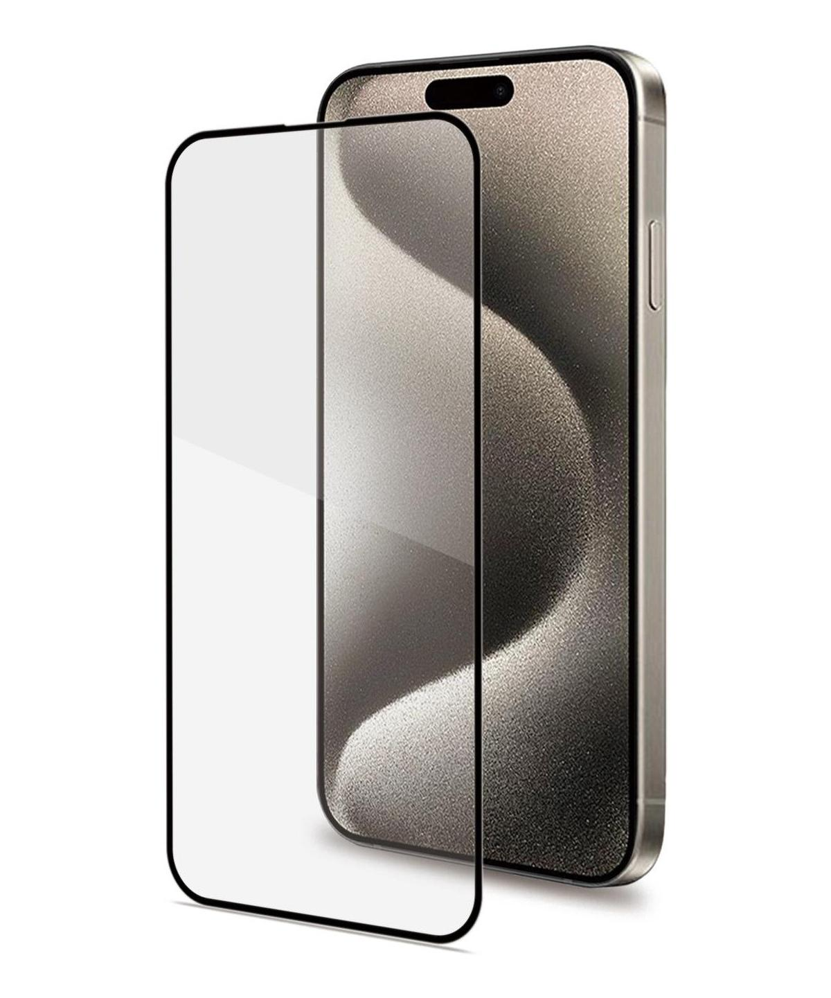 Uno smartphone con protezione schermo, con un design argento e nero.