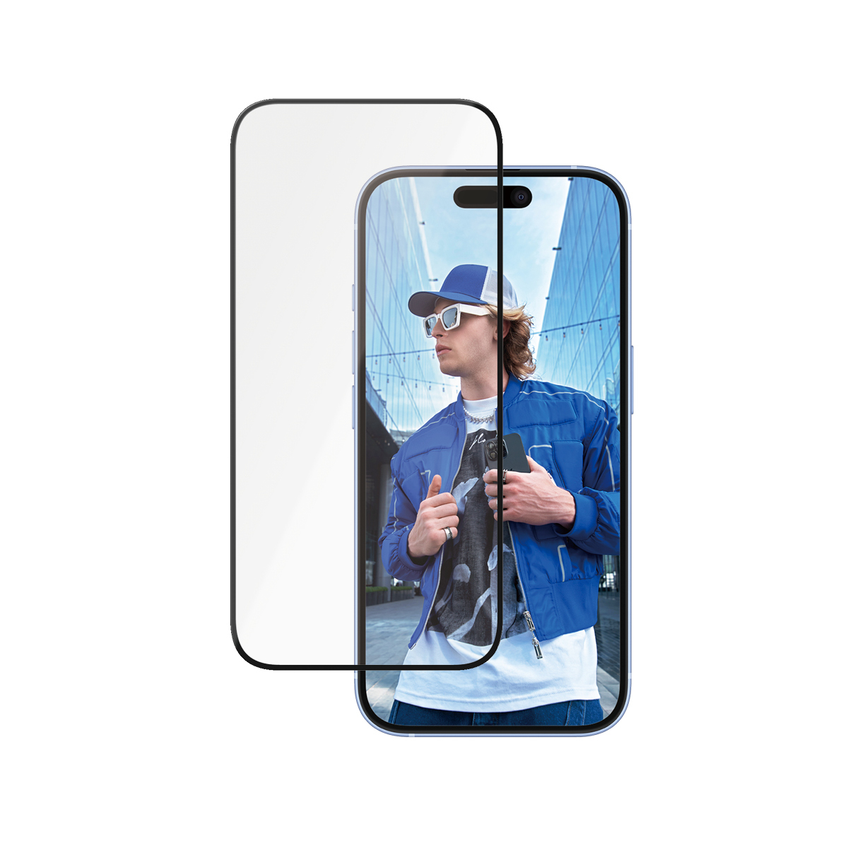 PANZERGLASS iPhone 16 15 Ultra-Wide Fit Tam Koruma Seramik Çerçeve Aparatlı Ekran Koruyucu Ekran Koruyucu
