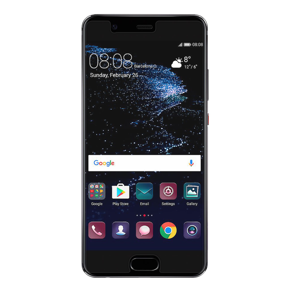 Uno smartphone mostra un cielo notturno scuro e stellato con icone di app.
