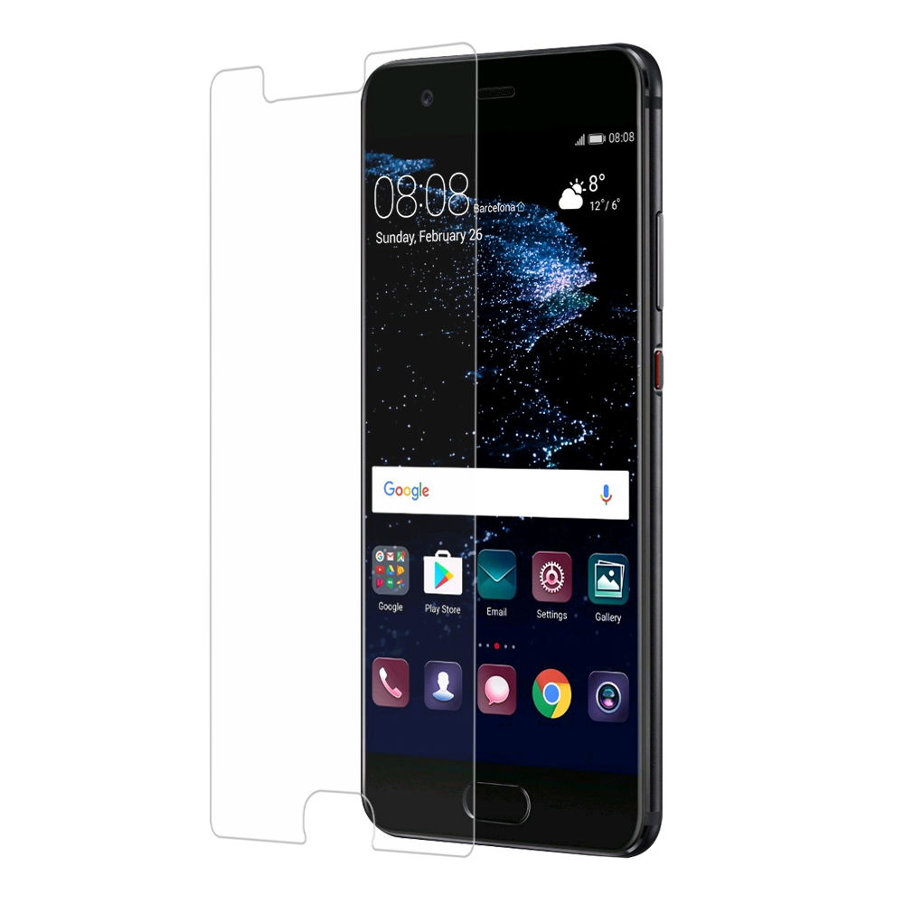 Un telefono e una protezione schermo. Lo schermo mostra un cielo notturno scuro.