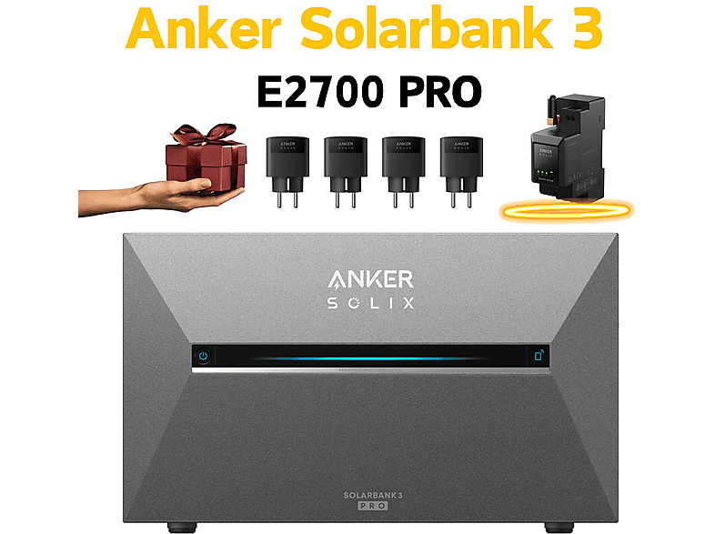 ANKER E2700 PRO Solarstromspeicher 2700Wh mit Smart Plug Powerbank