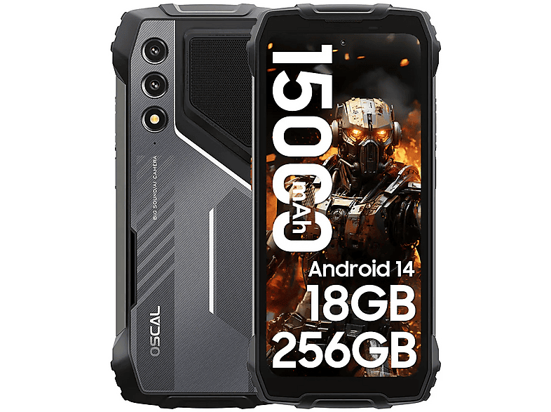 OSCAL PILOT 1 256 GB Schwarz Dual SIM