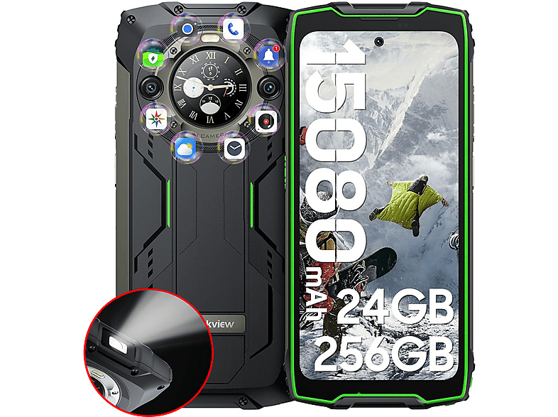 BLACKVIEW BV9300 Pro 256 GB Grün Dual SIM