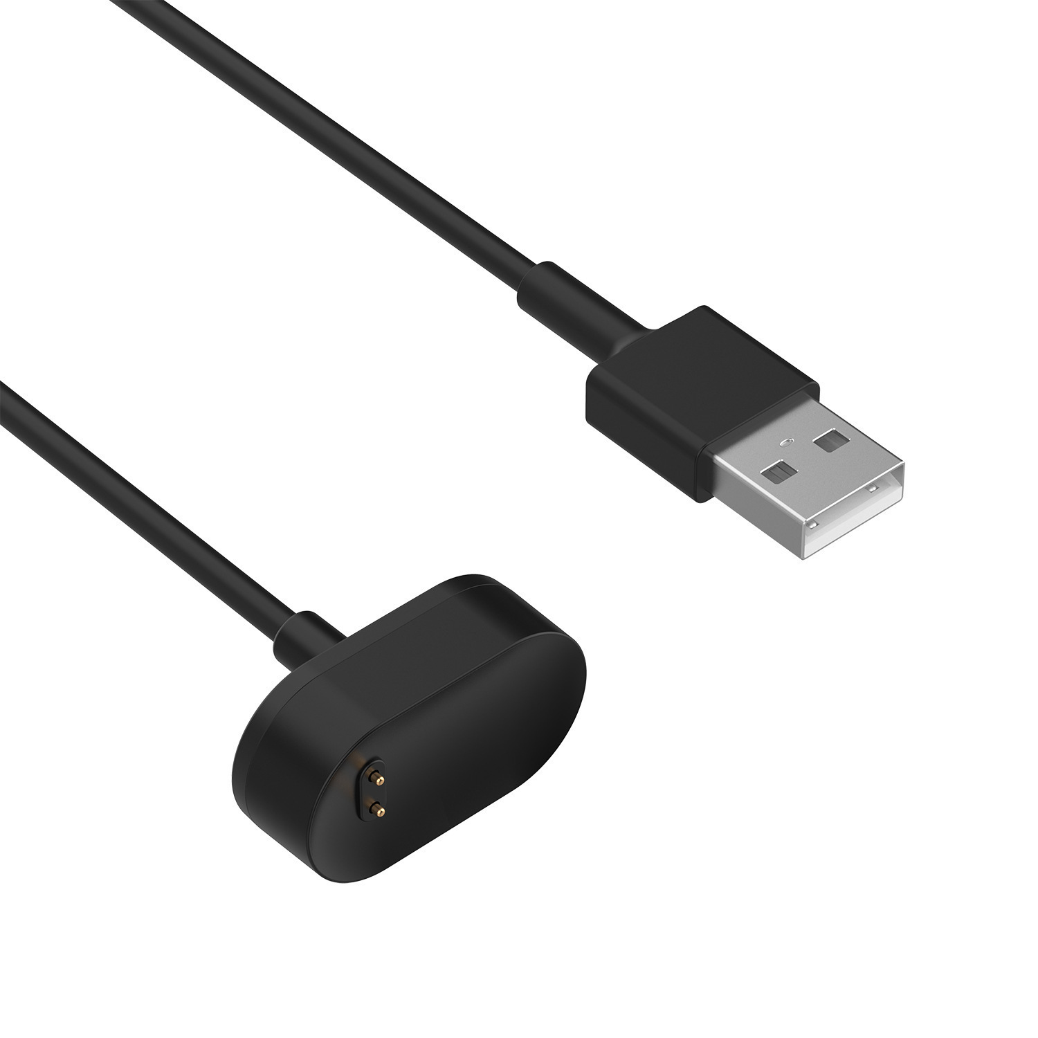 Ein schwarzes USB-Kabel mit einer Ladestation.