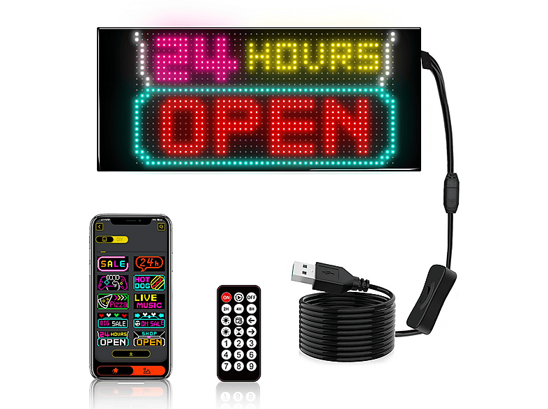 COSYHOMES 24x48 Pixel APP BT IP65 28x12cm LED Panel | MediaMarkt
