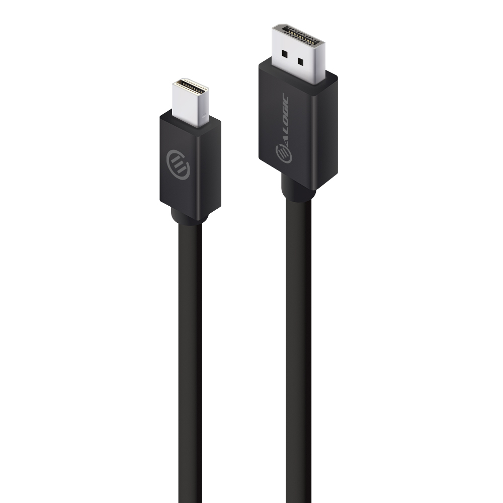 Cavo HDMI a USB-C nero. L'estremità USB-C ha il logo. L'estremità HDMI ha 'ALOGIC' stampato.