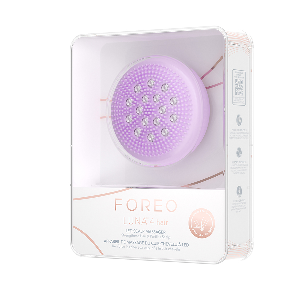 Masajeador facial FOREO LUNA™ Hair, Elimina la acumulación de grasa,  Masaje T-Sonic™, Luz LED roja