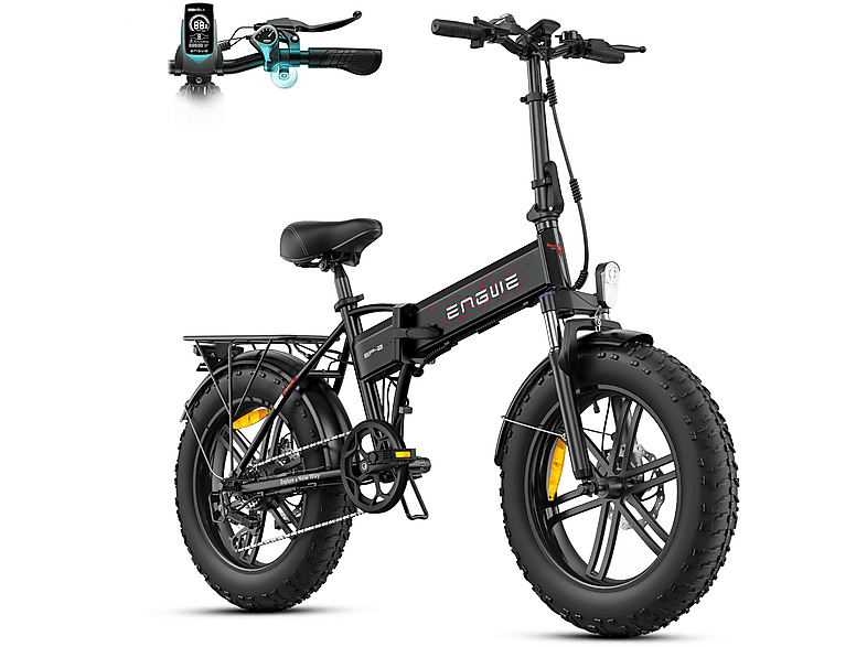 ENGWE EP-2 Boost Kompakt-/Faltrad (Laufradgröße: 20 Zoll, Unisex-Rad, Schwarz)