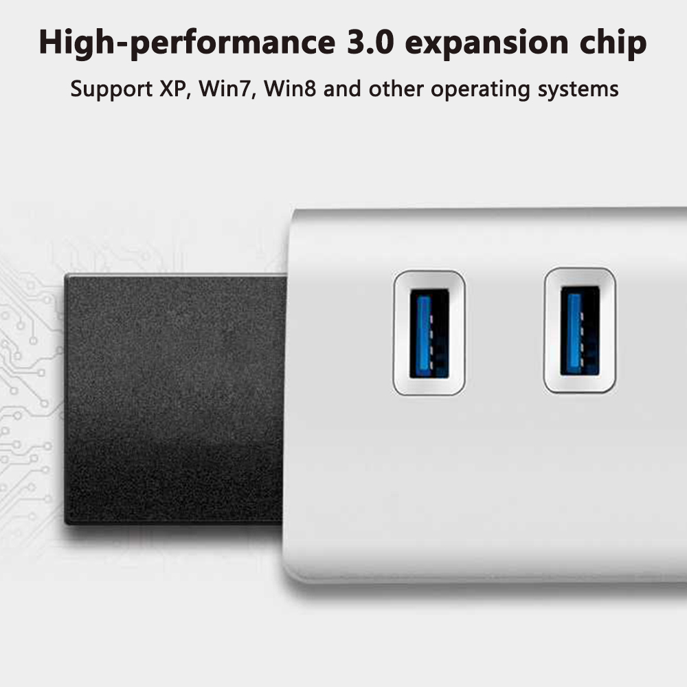 Weißer USB-Hub mit zwei blau beleuchteten Anschlüssen, auf weißer Oberfläche, mit schwarzem Abschnitt.