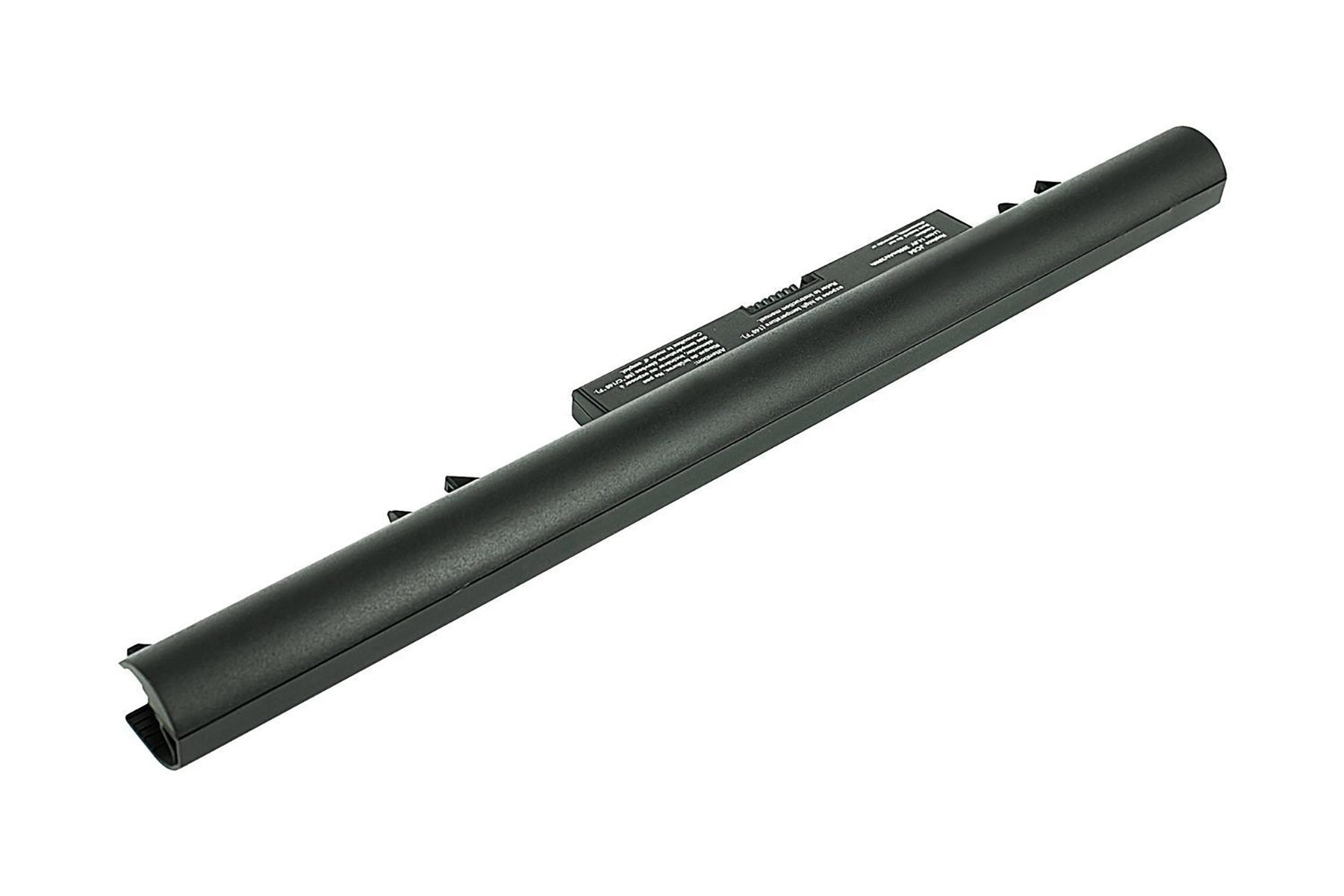 Schwarzer Laptop-Akku. Rechteckige Form.