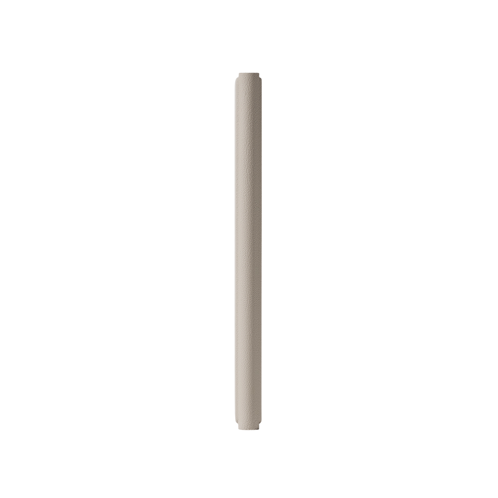 Eine hellgraue Boox Tablet-Hülle. Die Hülle ist geschlossen, das Boox-Logo ist sichtbar.