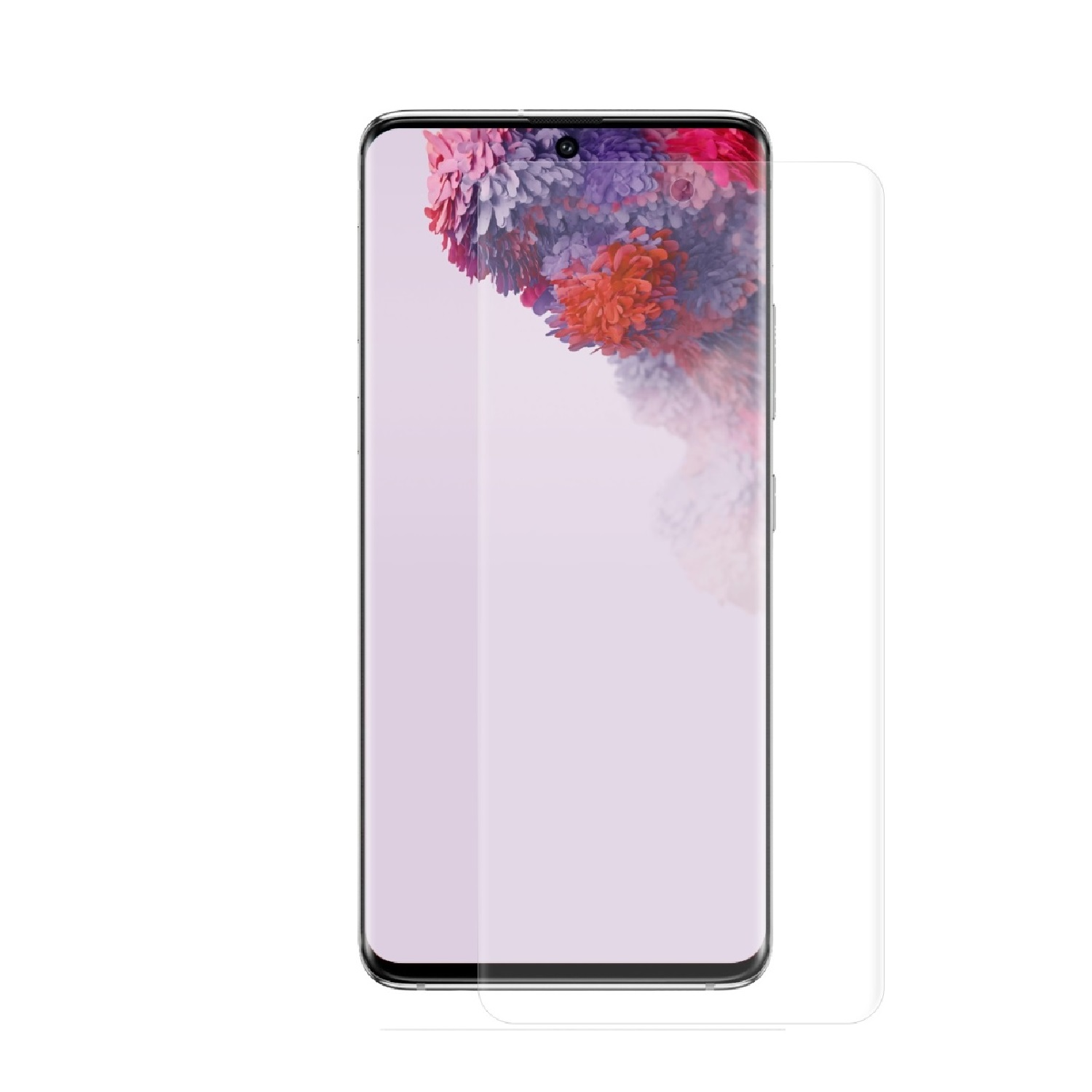Ein Telefon mit Displayschutzfolie.