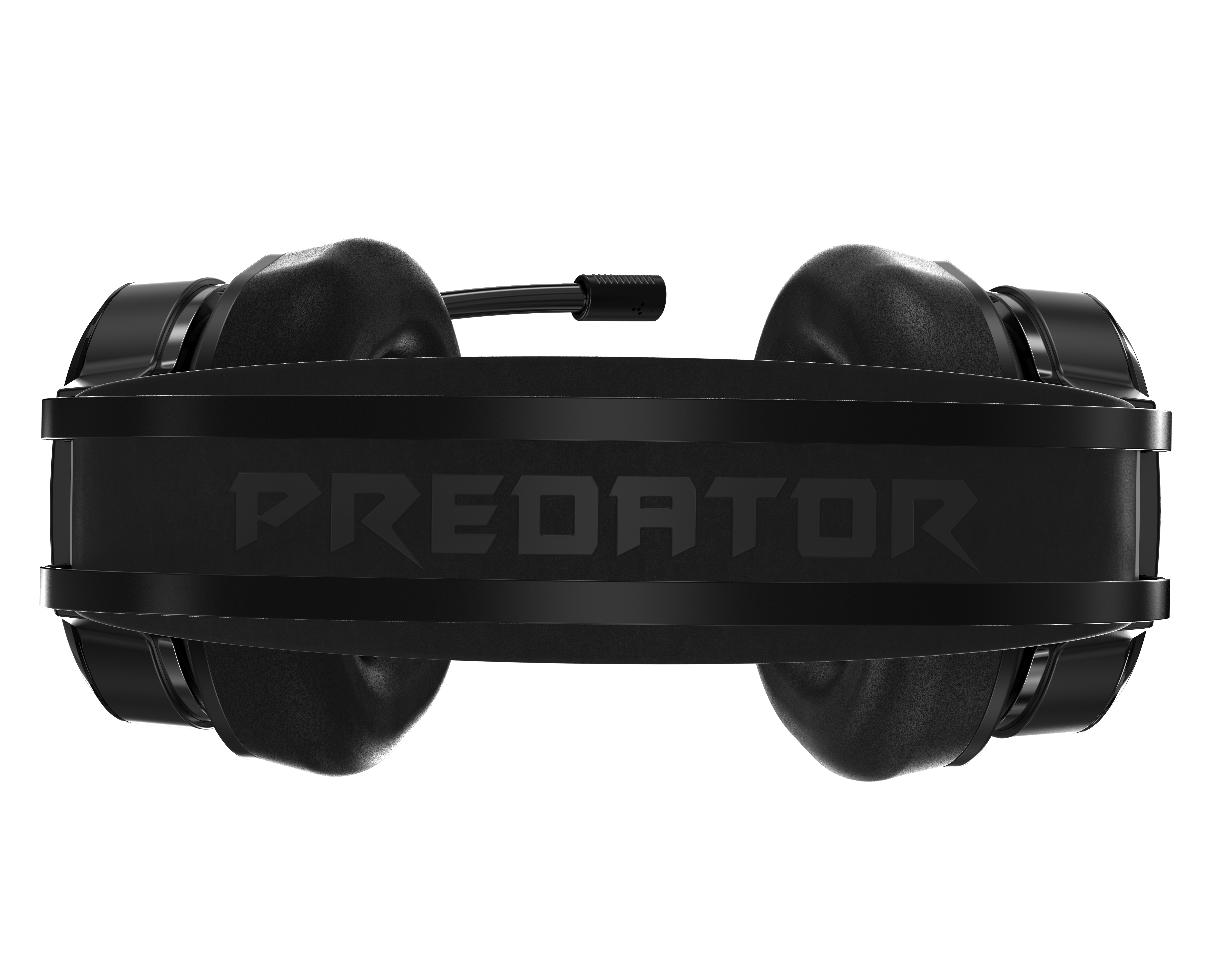 Auriculares Predator negros. La palabra PREDATOR está impresa en la diadema.