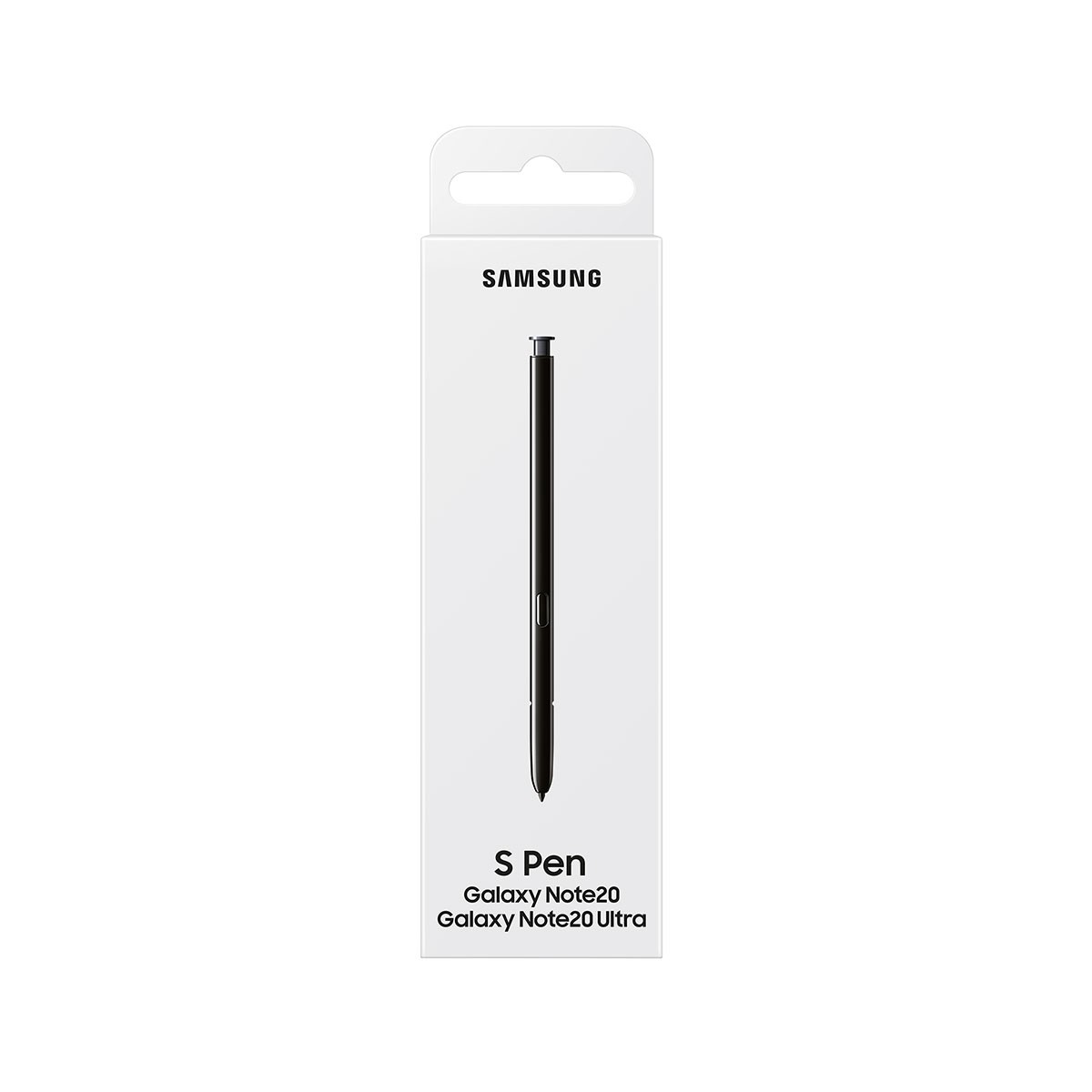 Białe pudełko S Pen dla Samsung Galaxy Note20 i Note20 Ultra, czarny długopis w środku.