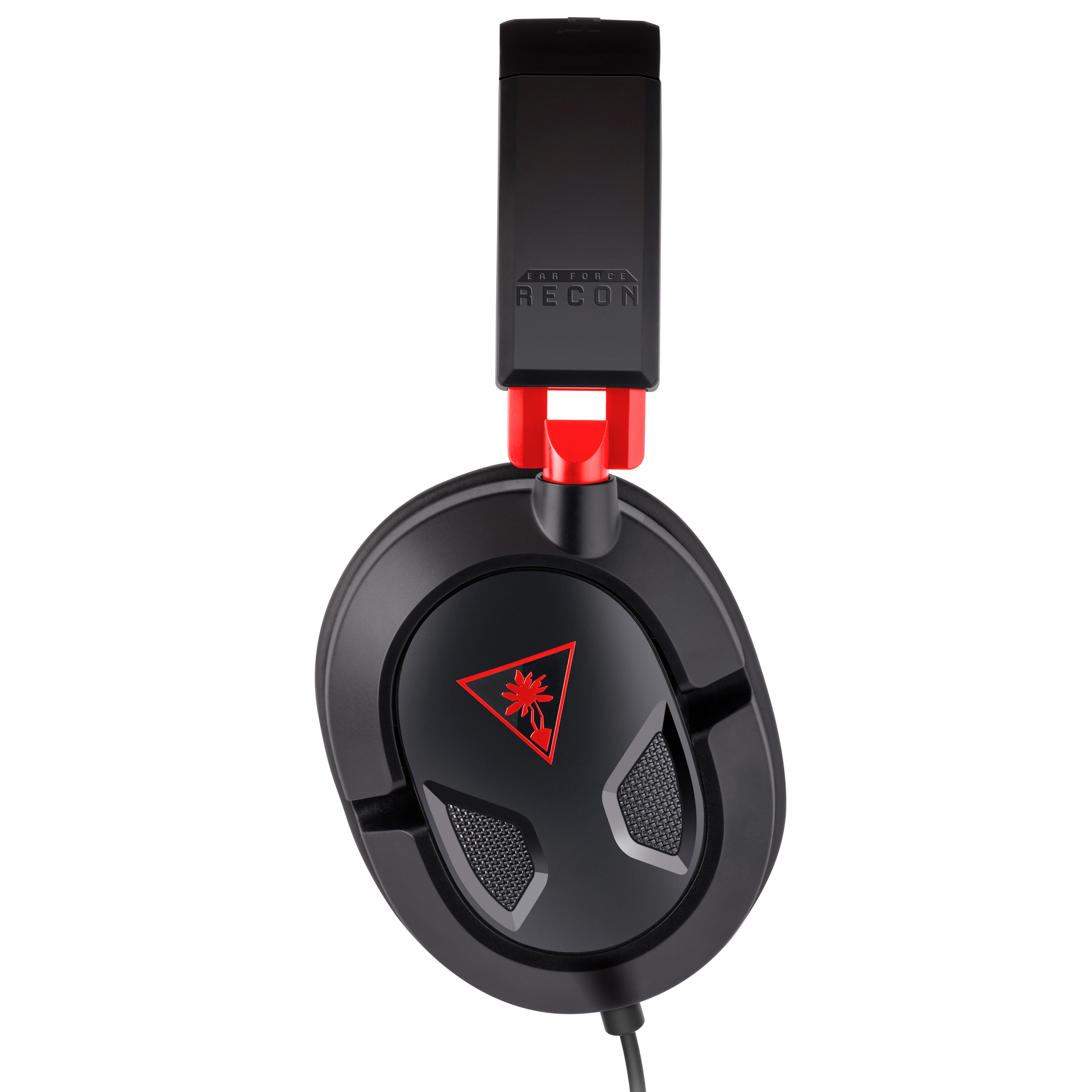 Casque de jeu Turtle Beach Recon noir et rouge avec microphone. Comprend le logo de la marque.