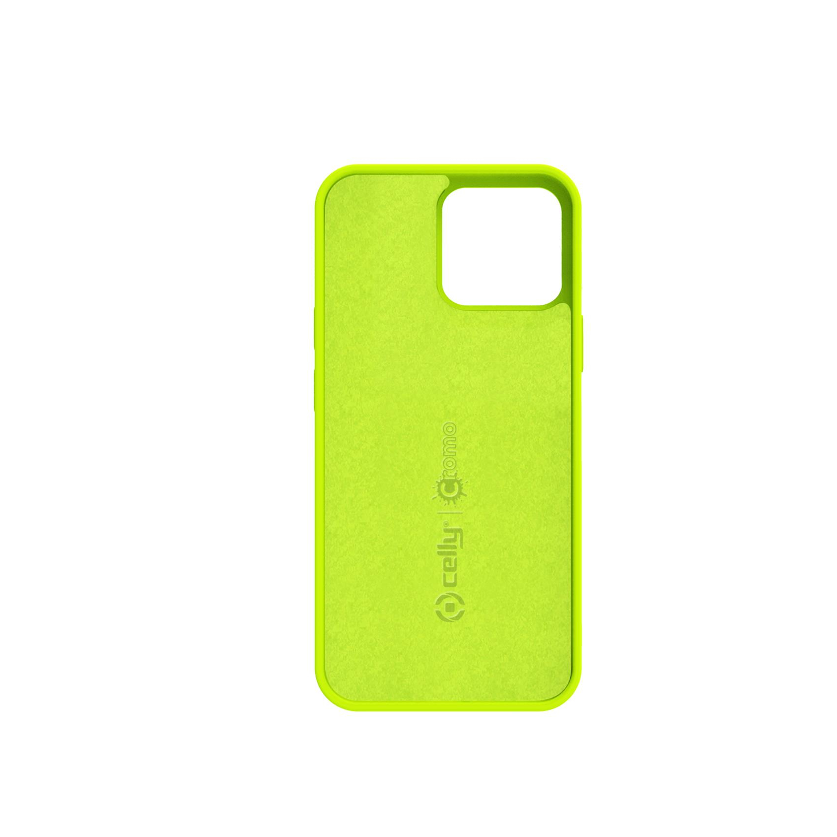 Custodia per telefono verde lime. Sfondo bianco.