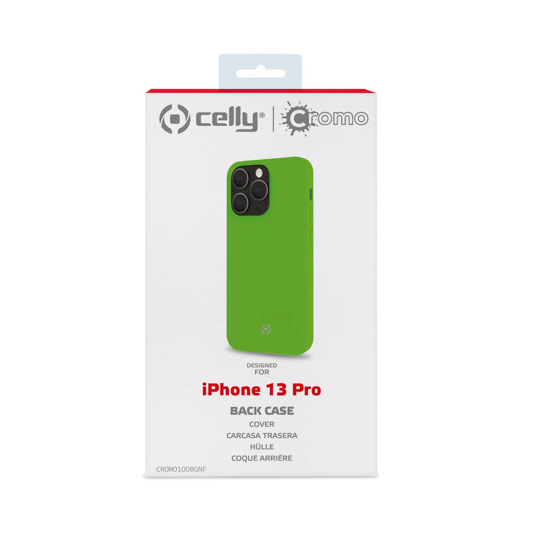 Una scatola di custodia per telefono è verde con l'immagine di una custodia verde.