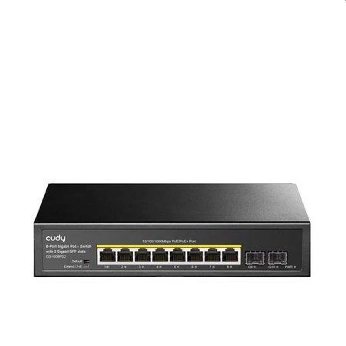 CUDY GS1008PS2 Gigabit 120W 250m PoE+, 2 Gigabit SFP 8 Switch Siyah