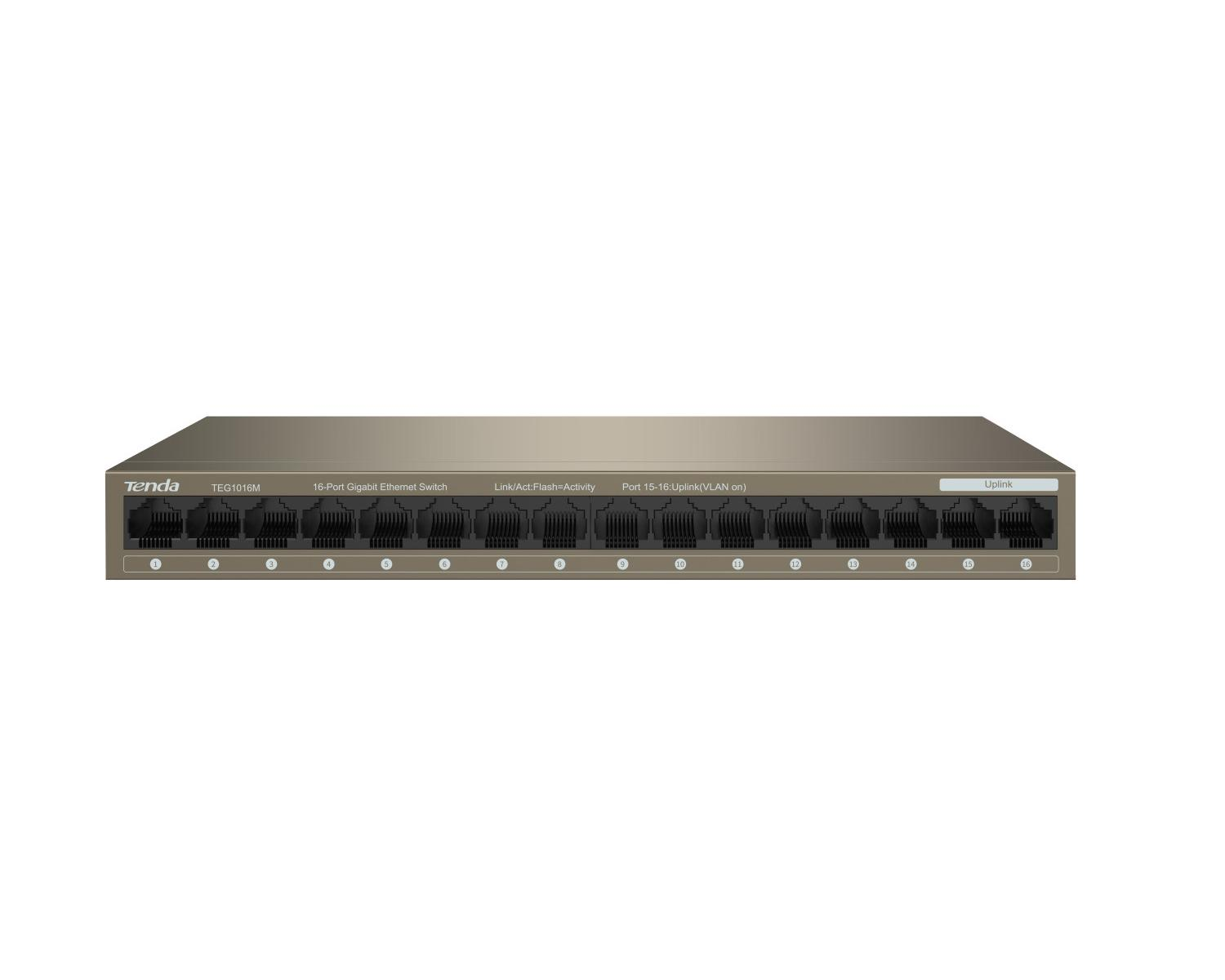 TENDA TEG1016M 16-Port Gigabit 16 Switch Siyah