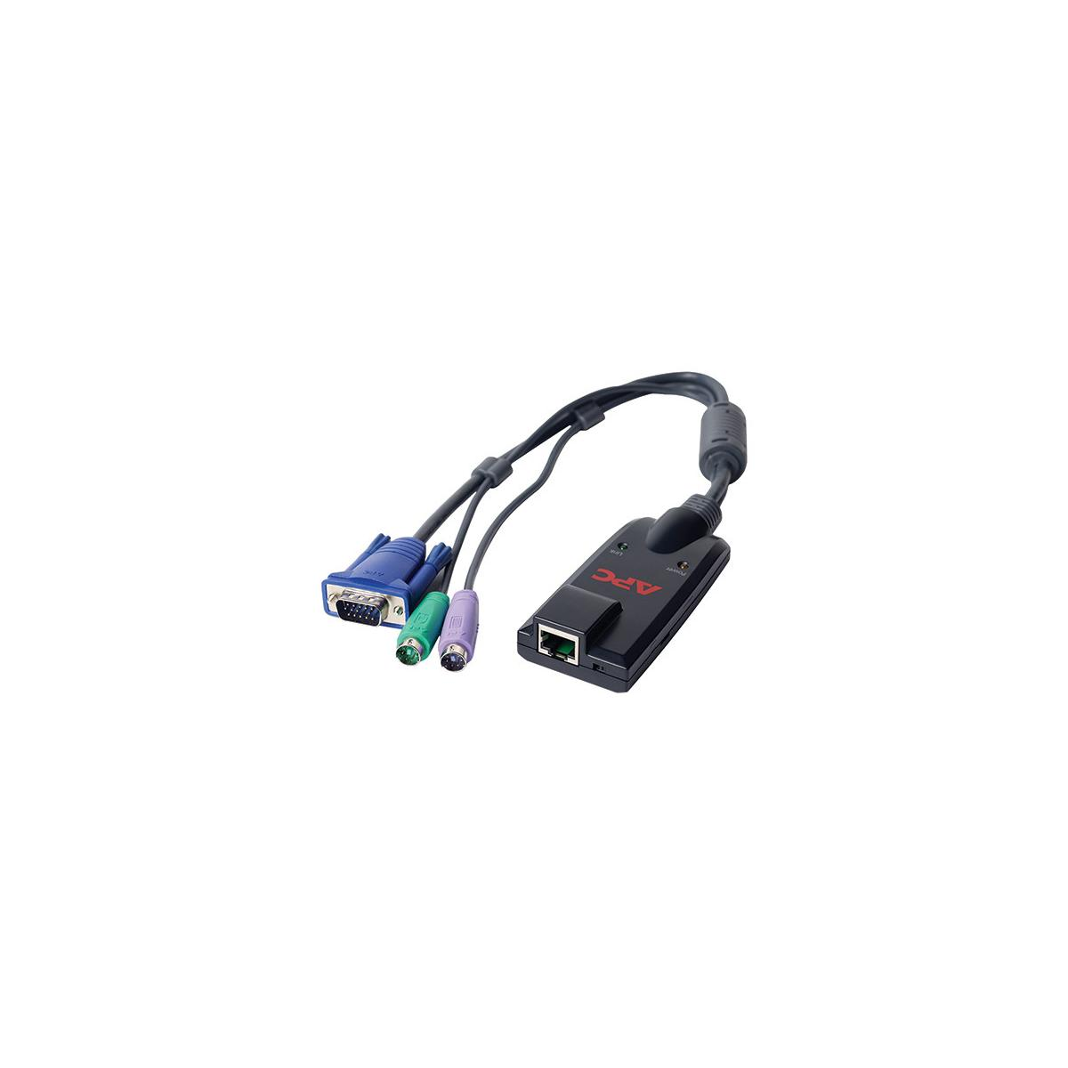 Adattatore APC con connettori VGA, seriali ed Ethernet.