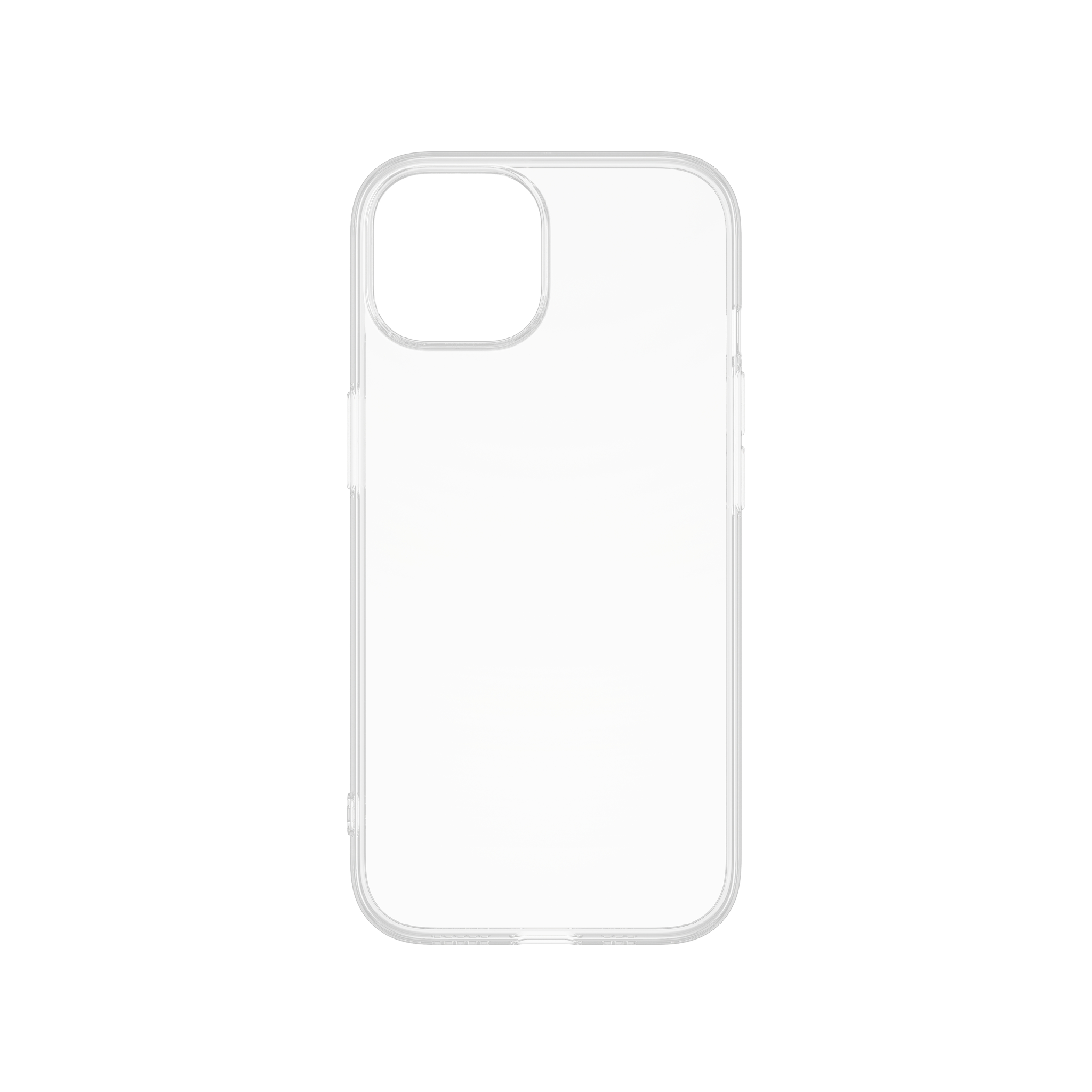 Transparente Handyhülle. Die Hülle ist transparent und schützt das Telefon.