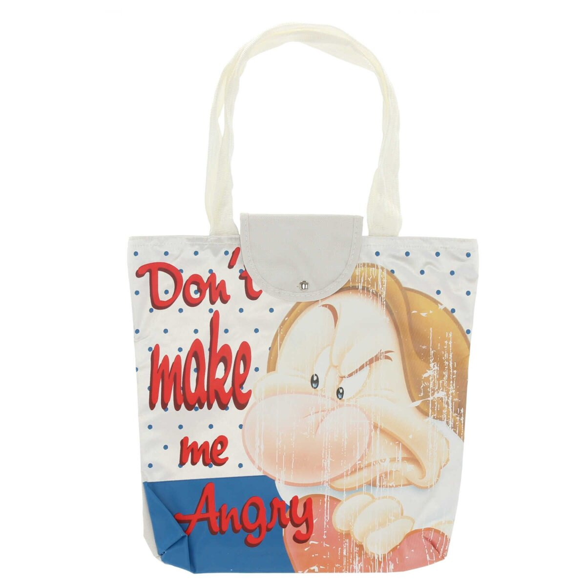 Eine Tragetasche mit einem Bild von Grumpy aus Schneewittchen, mit dem Text 'Don't make me Angry'.