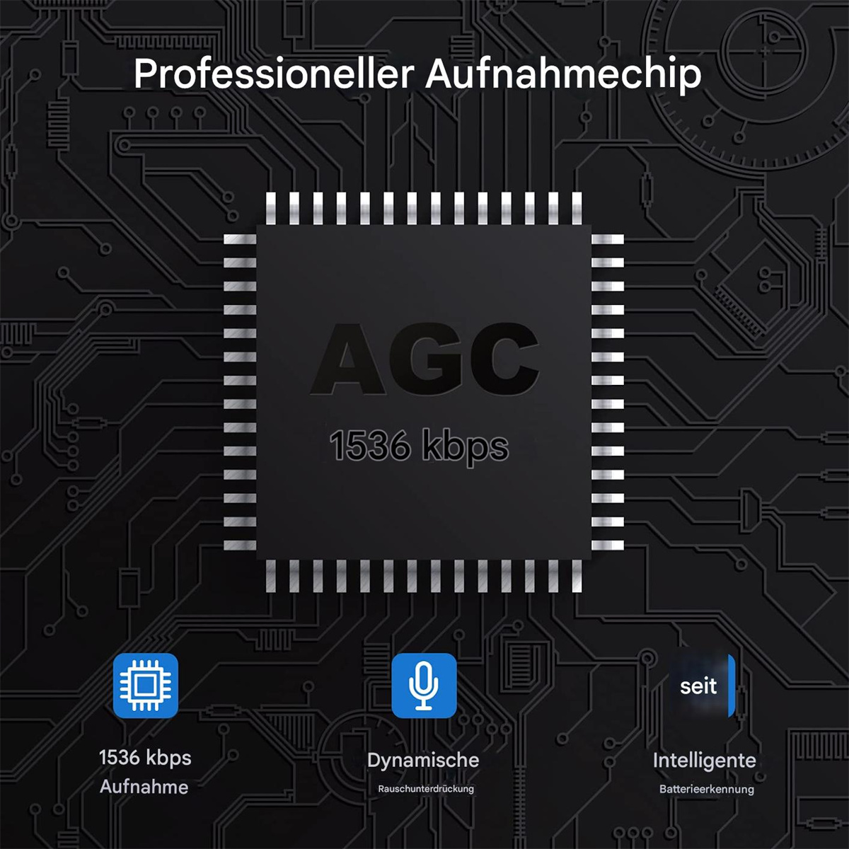 Eine Platine mit einer großen zentralen Verarbeitungseinheit und zusätzlichen Komponenten.
