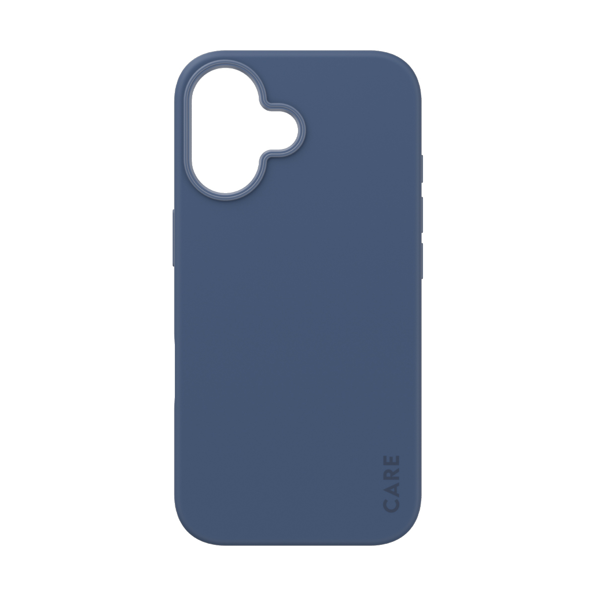 Mavi telefon kılıfı, beyaz bir arka plan üzerinde izole edilmiş.